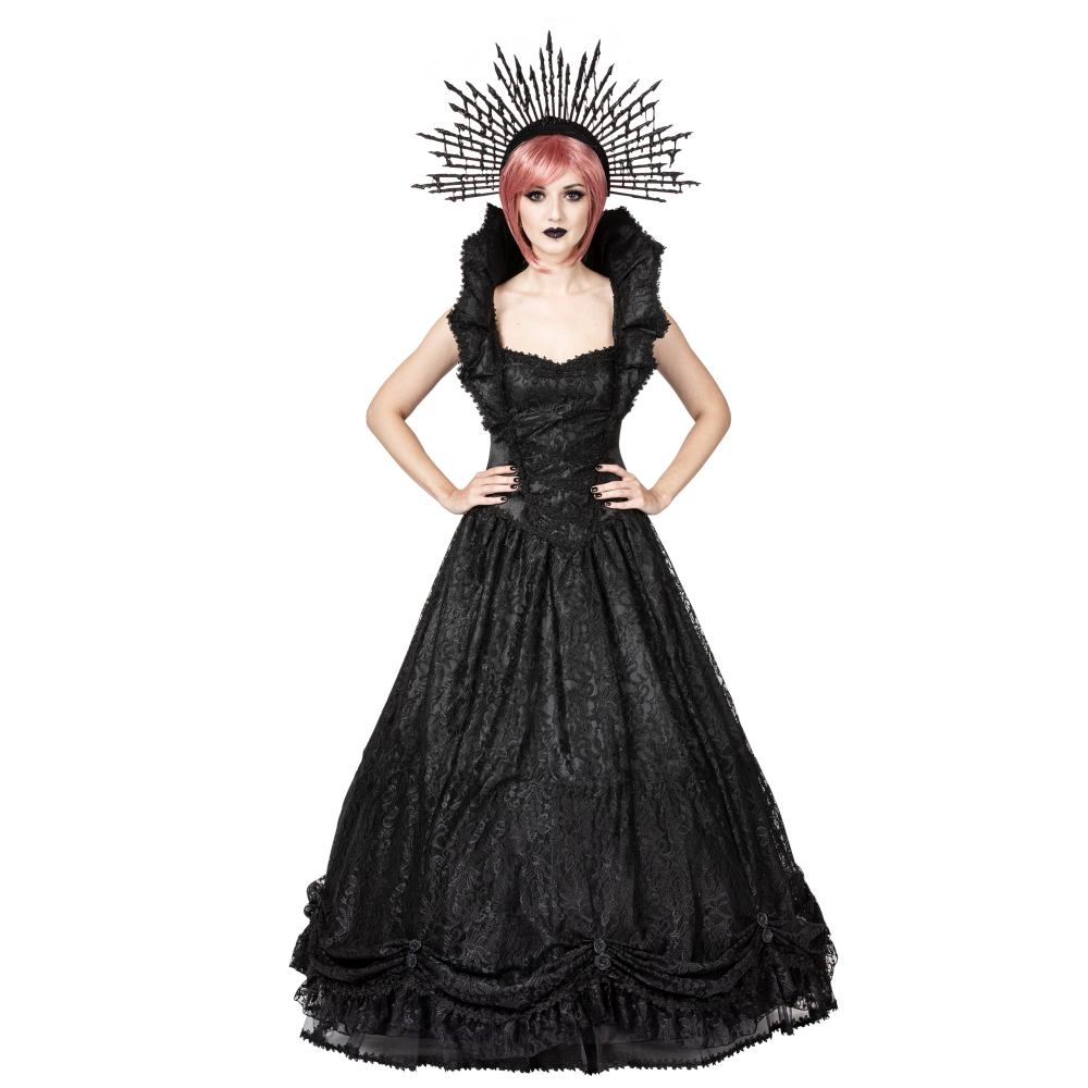 Sinister - 1139 Lange jurk - Zwart